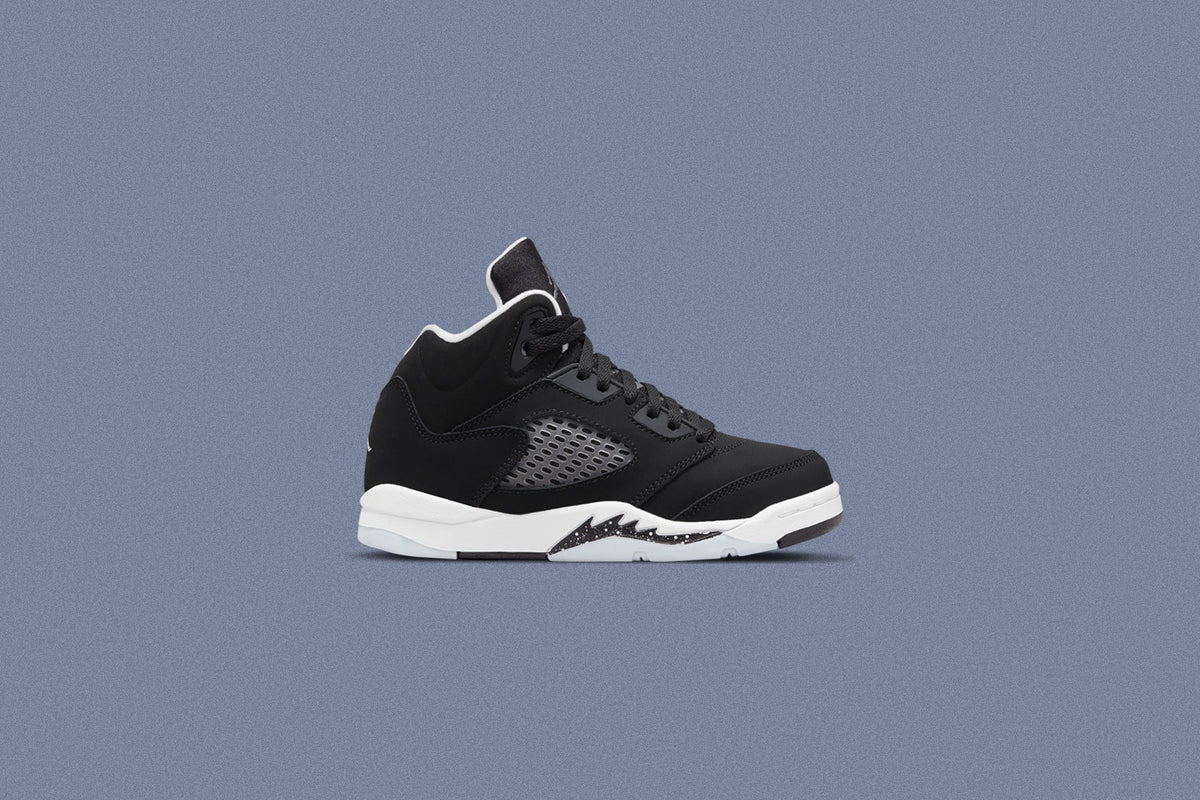 Air Jordan 5 Retro (PS) 'Oreo' - Black/Cool Grey