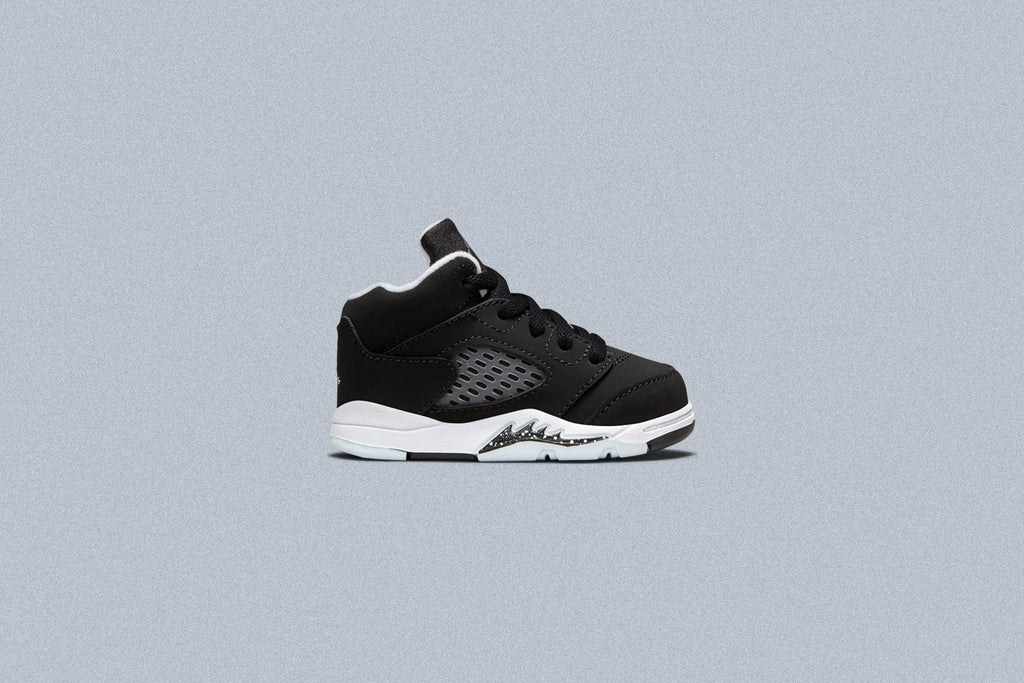 Air Jordan 5 Retro (TD) 'Oreo' - Black/Cool Grey