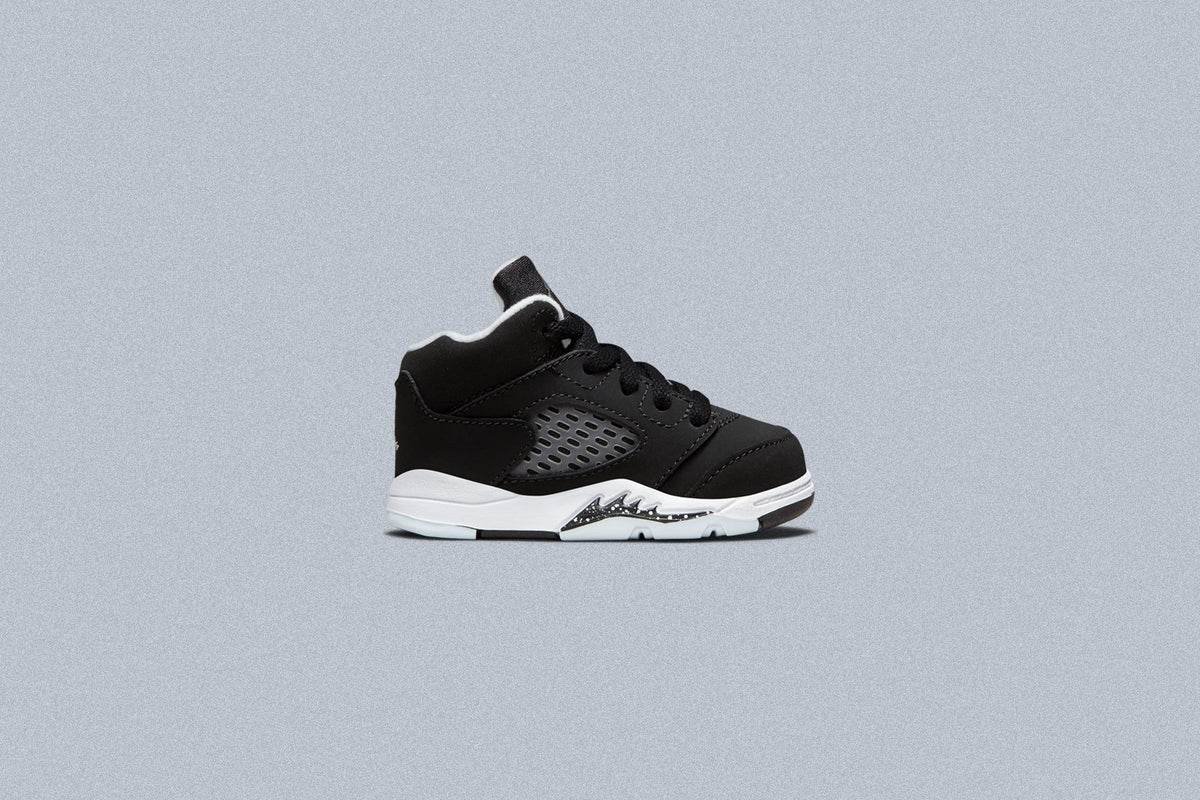 Air Jordan 5 Retro (TD) 'Oreo' - Black/Cool Grey