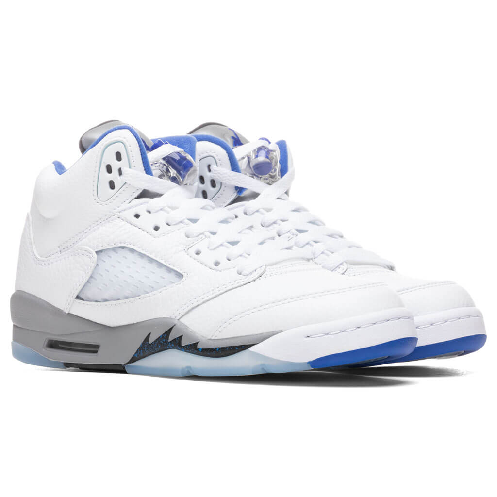 Air Jordan 5 Retro (GS) - White/Hyper Royal