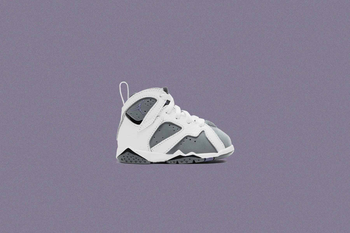 Air Jordan 7 Retro (TD) "Flint" - White/Varsity Purple