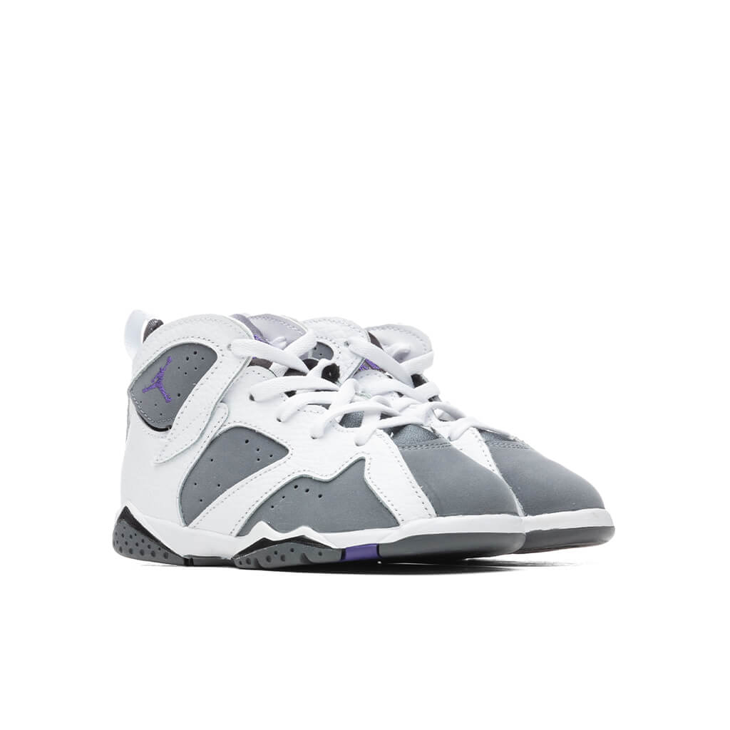 Air Jordan 7 Retro (TD) "Flint" - White/Varsity Purple