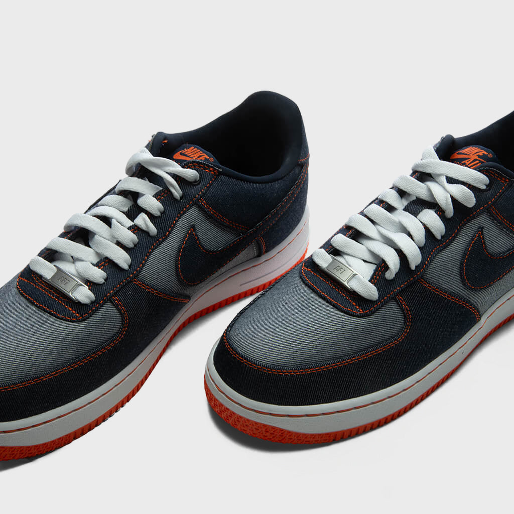 Air Force 1 Low 'Denim' - Obsidian/Safety Orange/White
