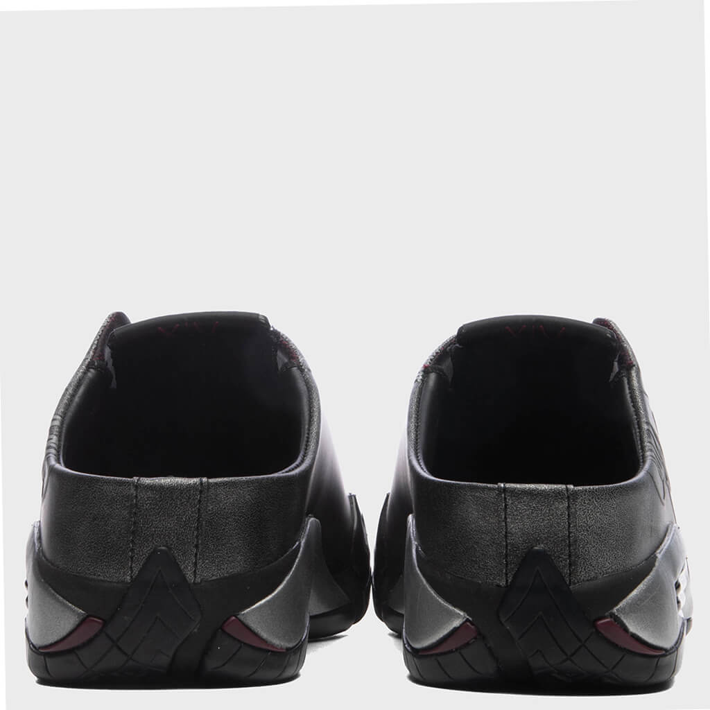 14 Retro Mule - Black/Metallic Silver/Burnt Red
