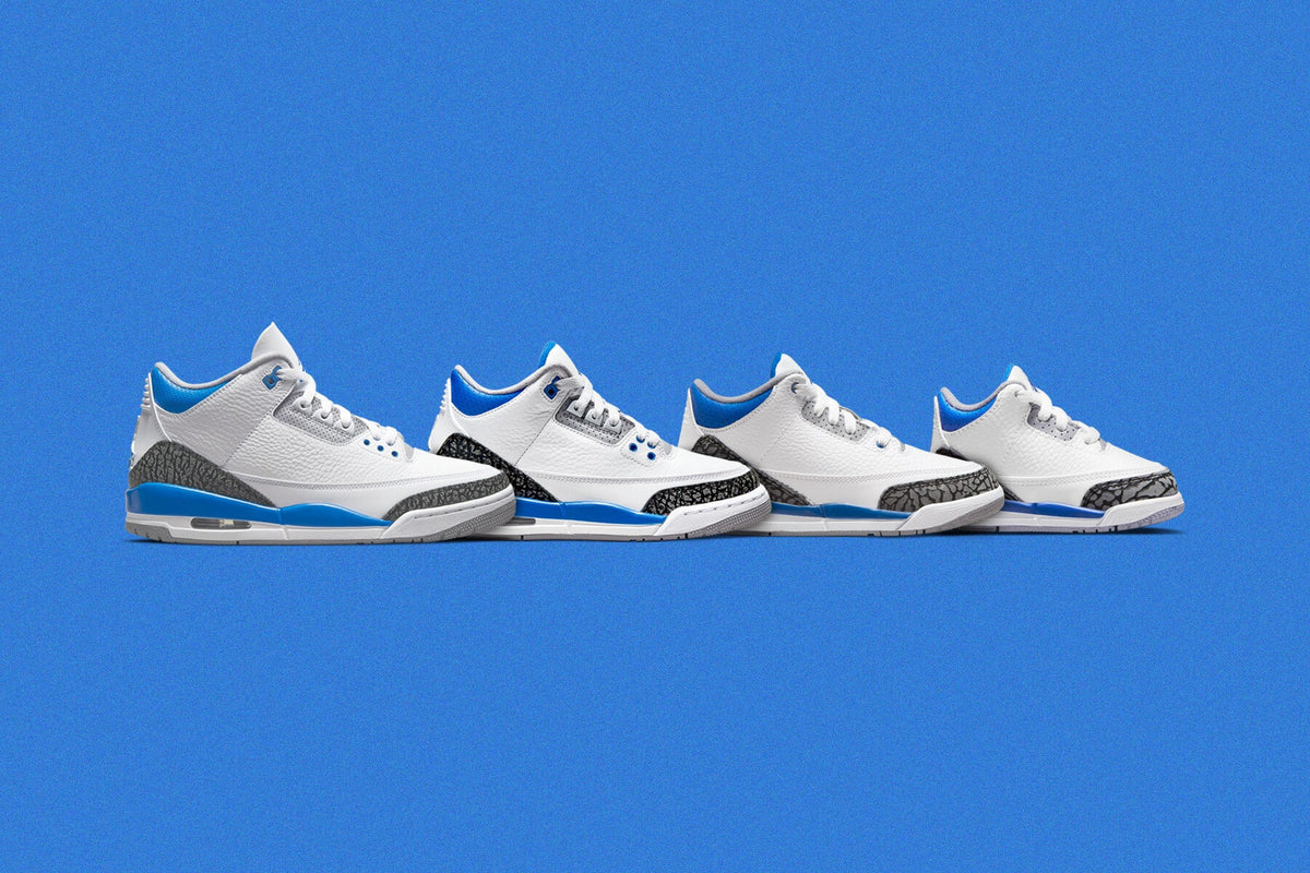 Air Jordan 3 Retro (TD) 'Racer Blue' - White/Cement Grey