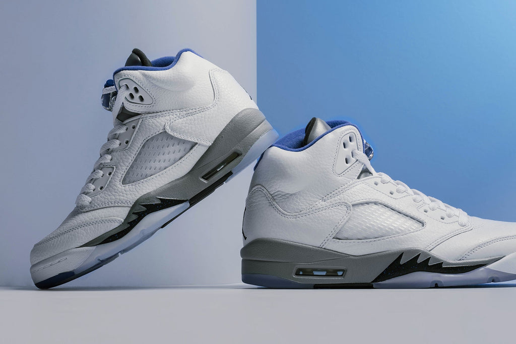 Air Jordan 5 Retro (GS) - White/Hyper Royal
