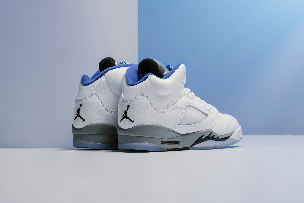 Air Jordan 5 Retro (GS) - White/Hyper Royal