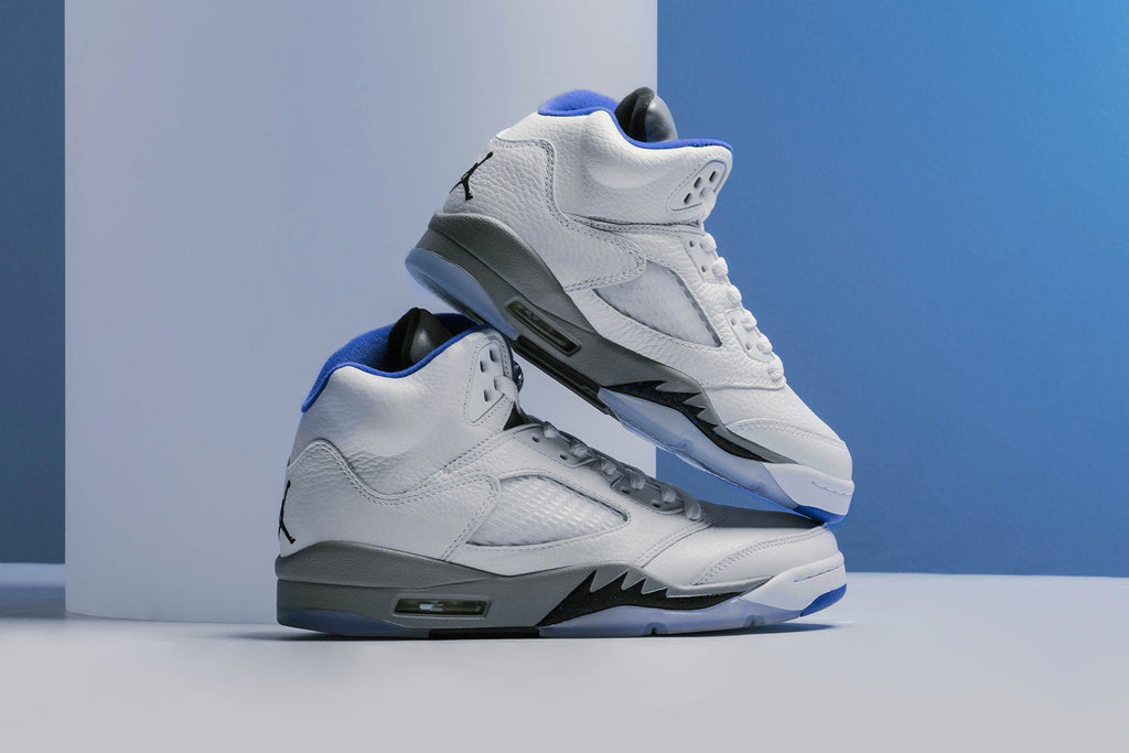 Air Jordan 5 Retro (GS) - White/Hyper Royal