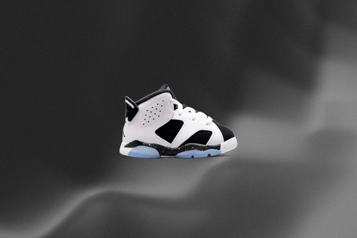 Air Jordan 6 Retro 'Oreo' (TD) - White/Black/Light Aqua