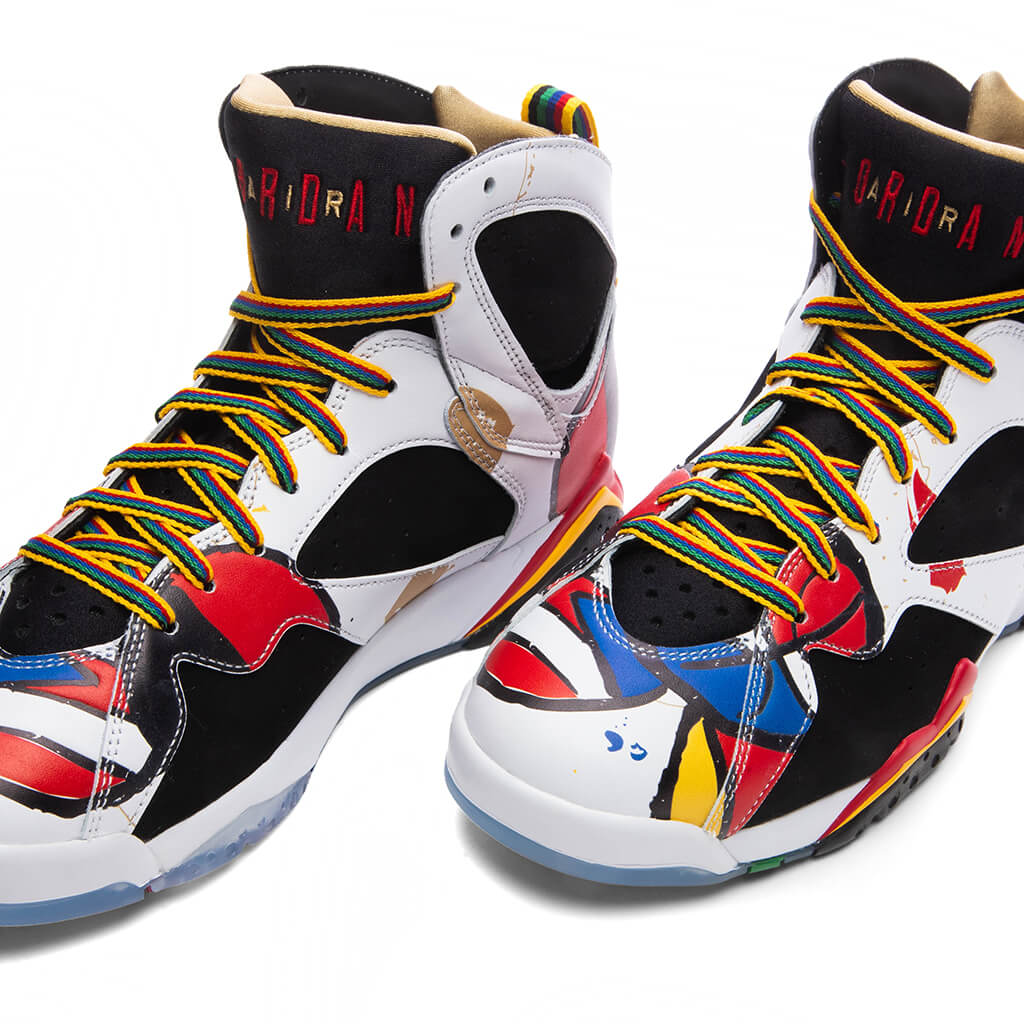 Air Jordan 7 Retro 'Miró' - White/Metallic Gold/Sport Red