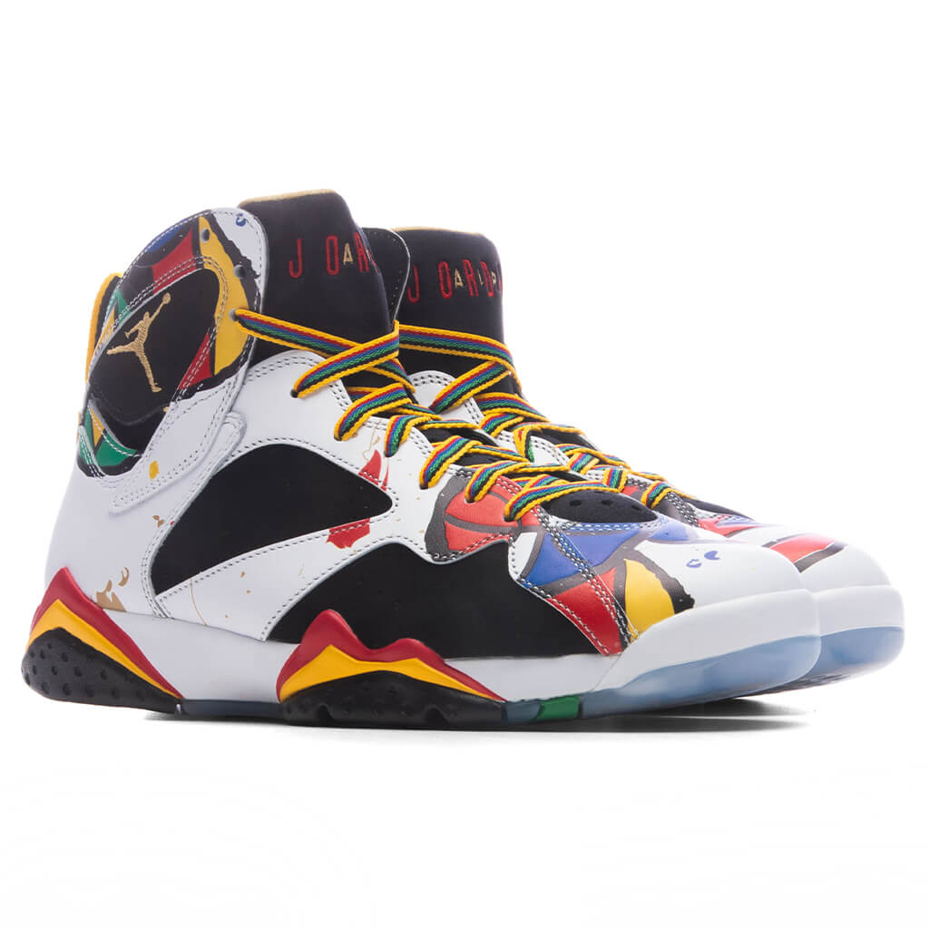 Air Jordan 7 Retro 'Miró' - White/Metallic Gold/Sport Red