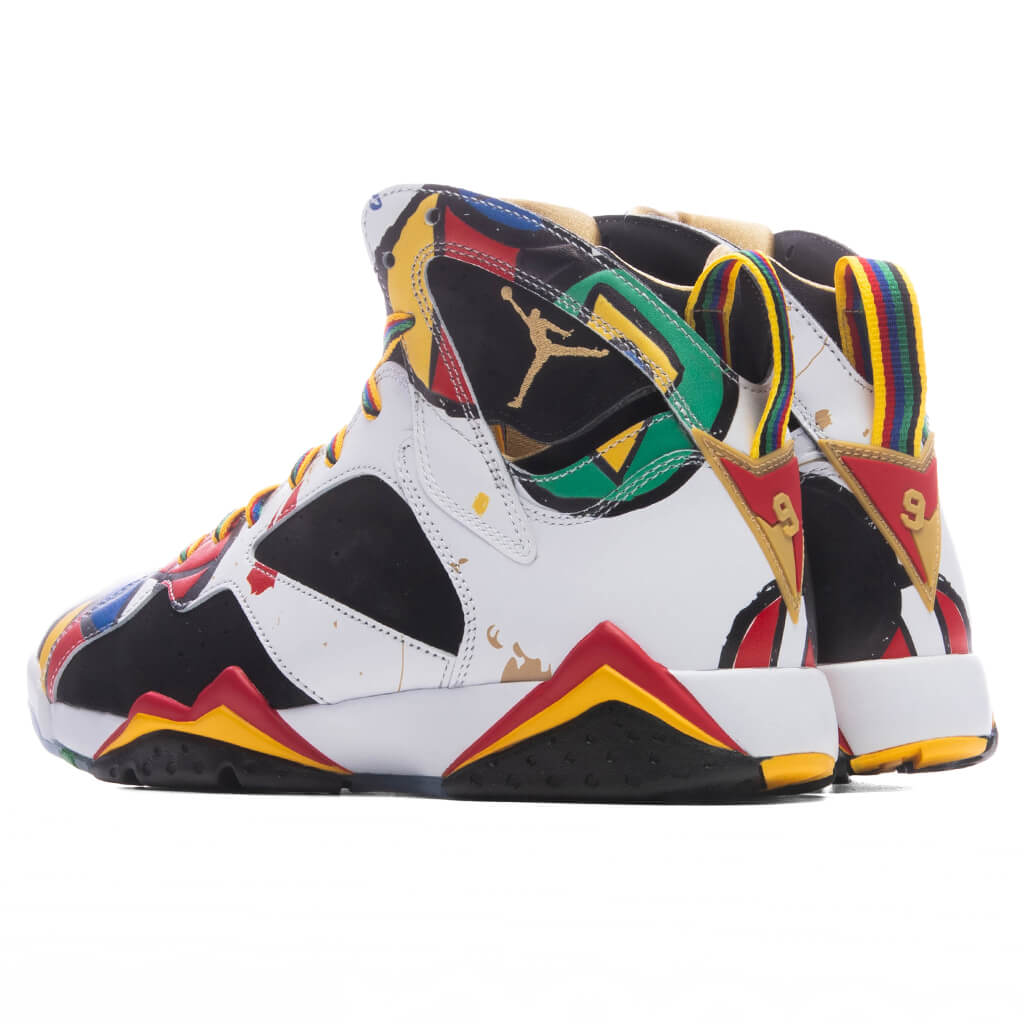 Air Jordan 7 Retro 'Miró' - White/Metallic Gold/Sport Red