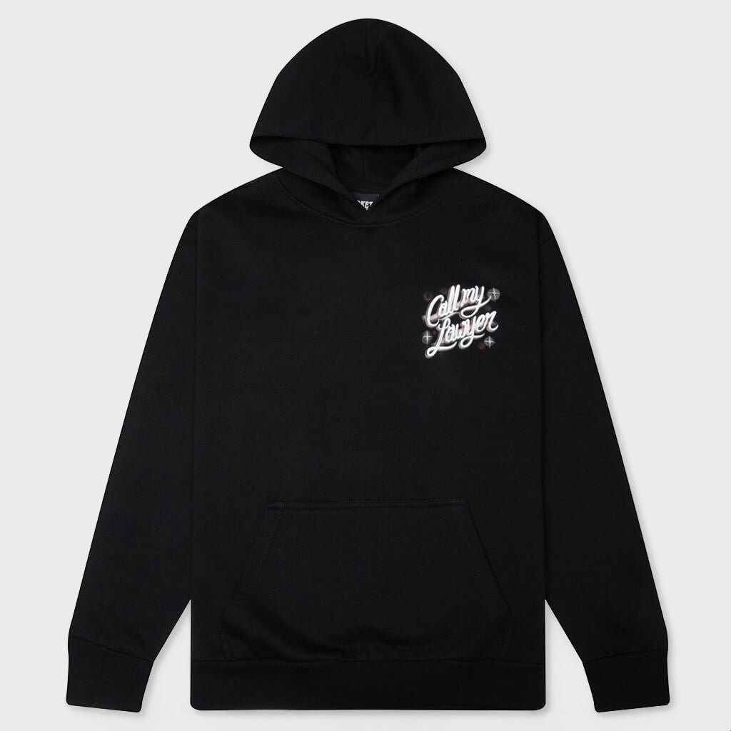 Airbrush Call My Lawyer Hoodie - Jet Black