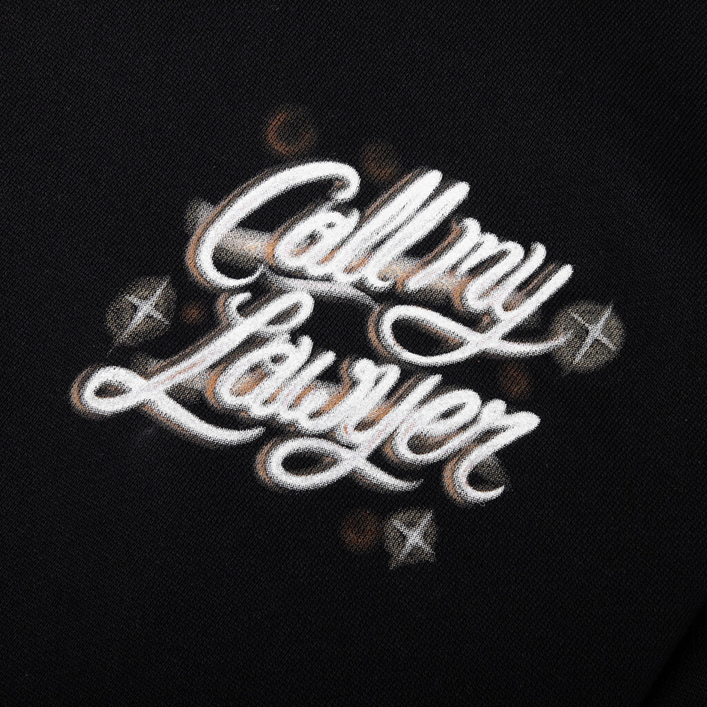 Airbrush Call My Lawyer Hoodie - Jet Black