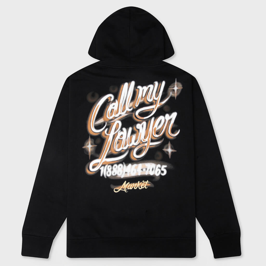 Airbrush Call My Lawyer Hoodie - Jet Black