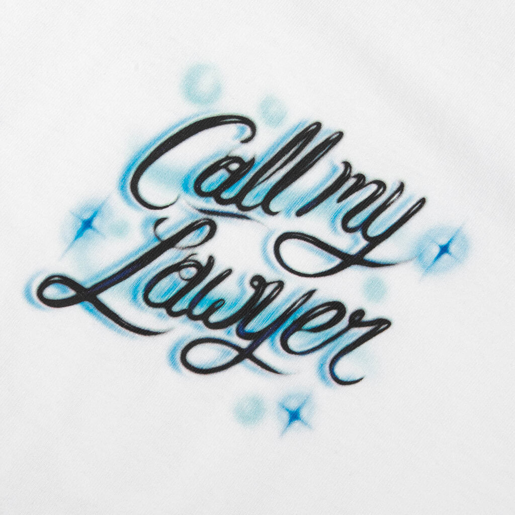 Airbrush Call My Lawyer T-Shirt - White