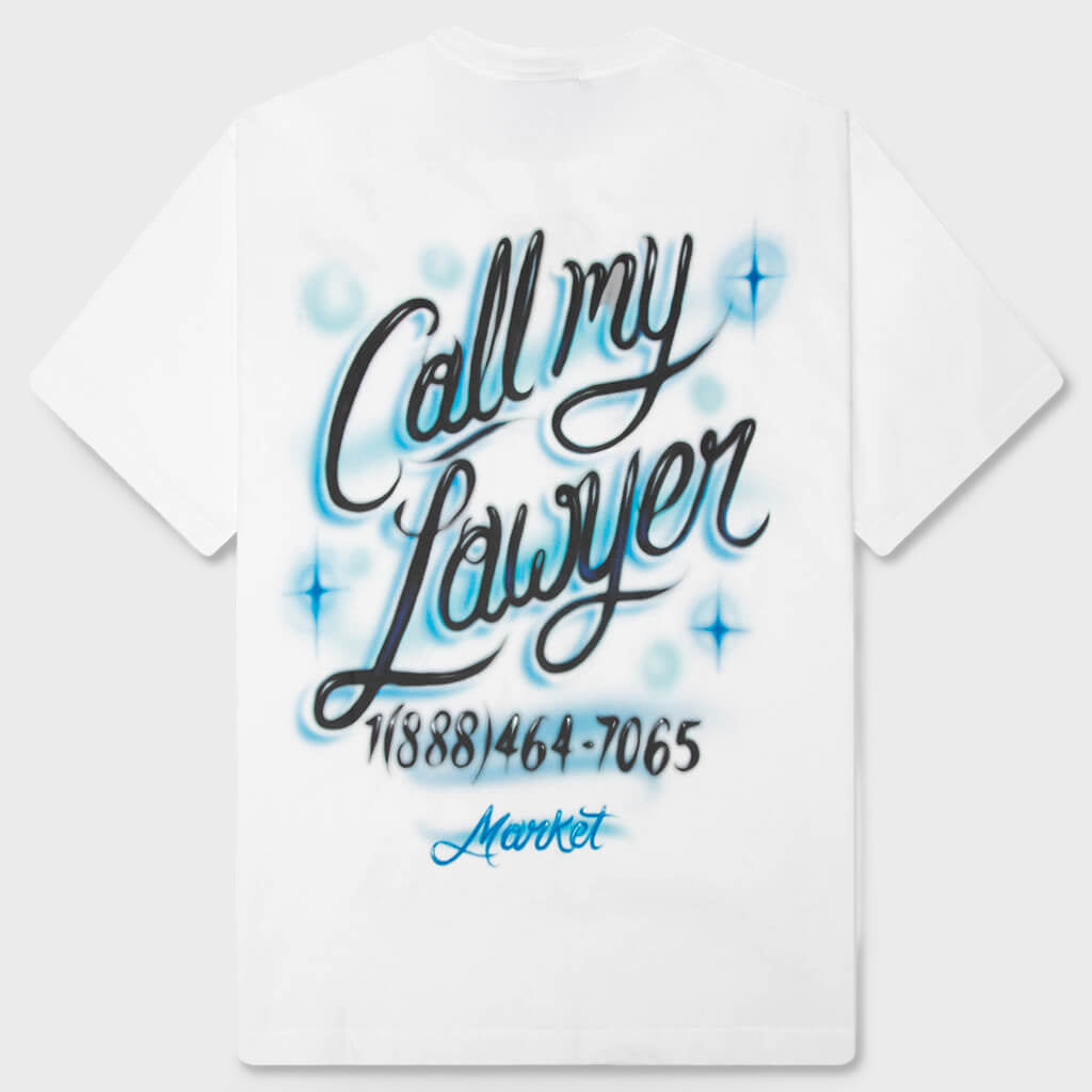 Airbrush Call My Lawyer T-Shirt - White
