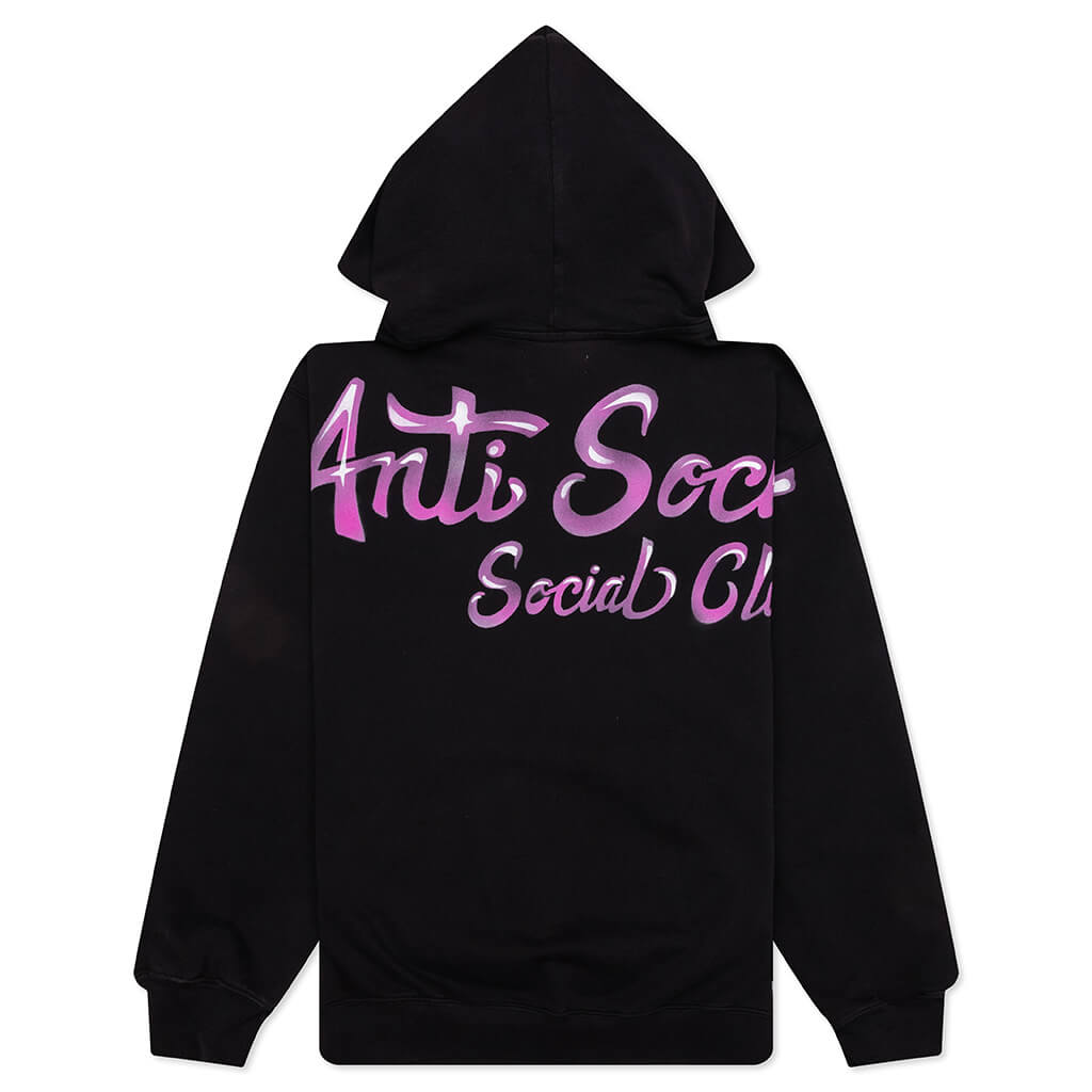 Airbrushed Hoodie - Black