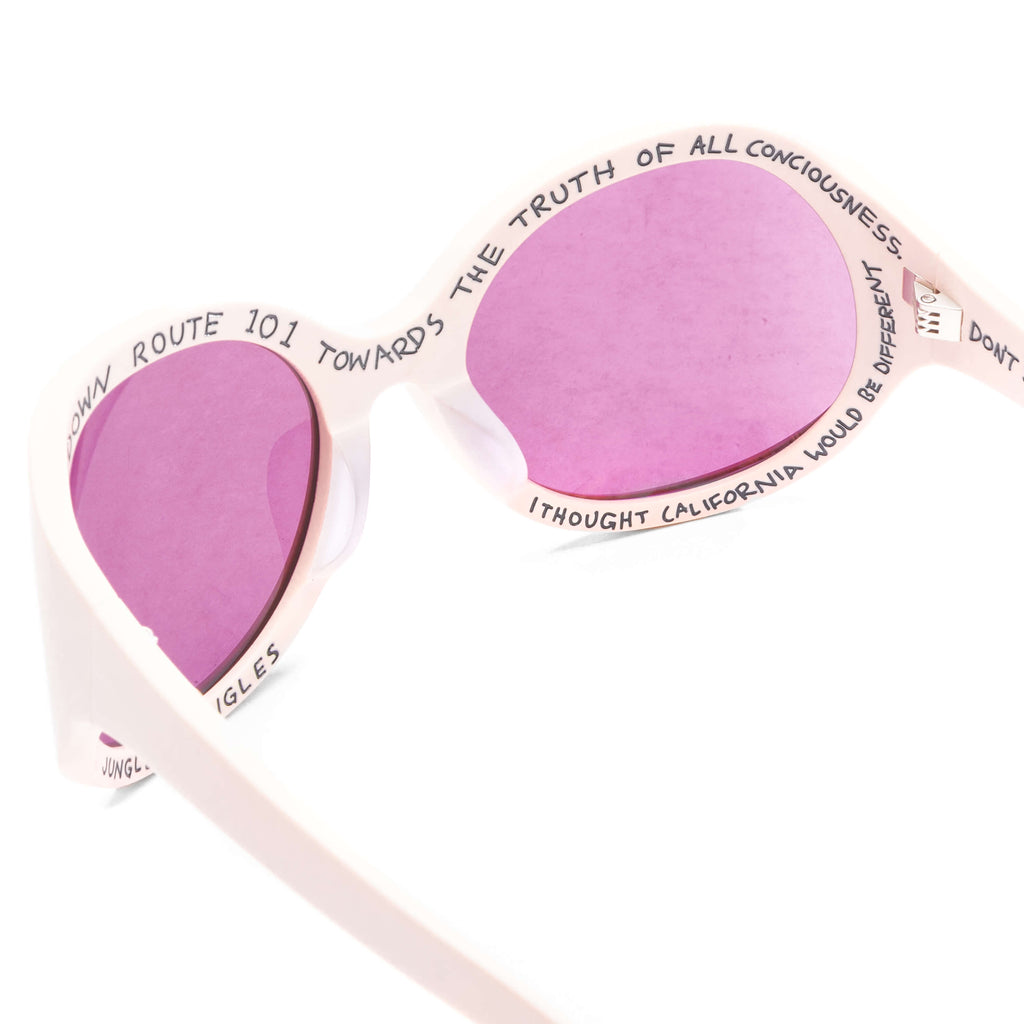 All Tourists Here Sunglasses - Cream/Red