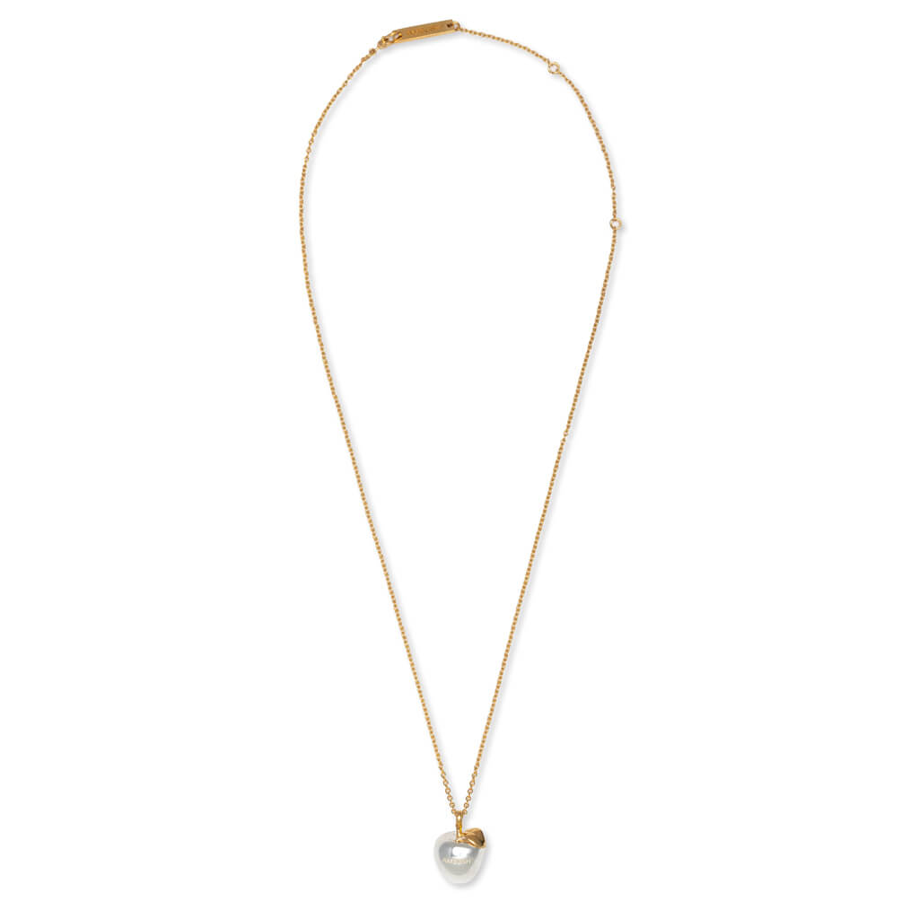 Apple Charm Necklace - Silver