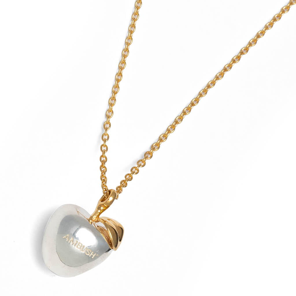 Apple Charm Necklace - Silver