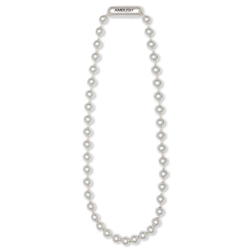 Ball Chain Short Necklace L - Silver