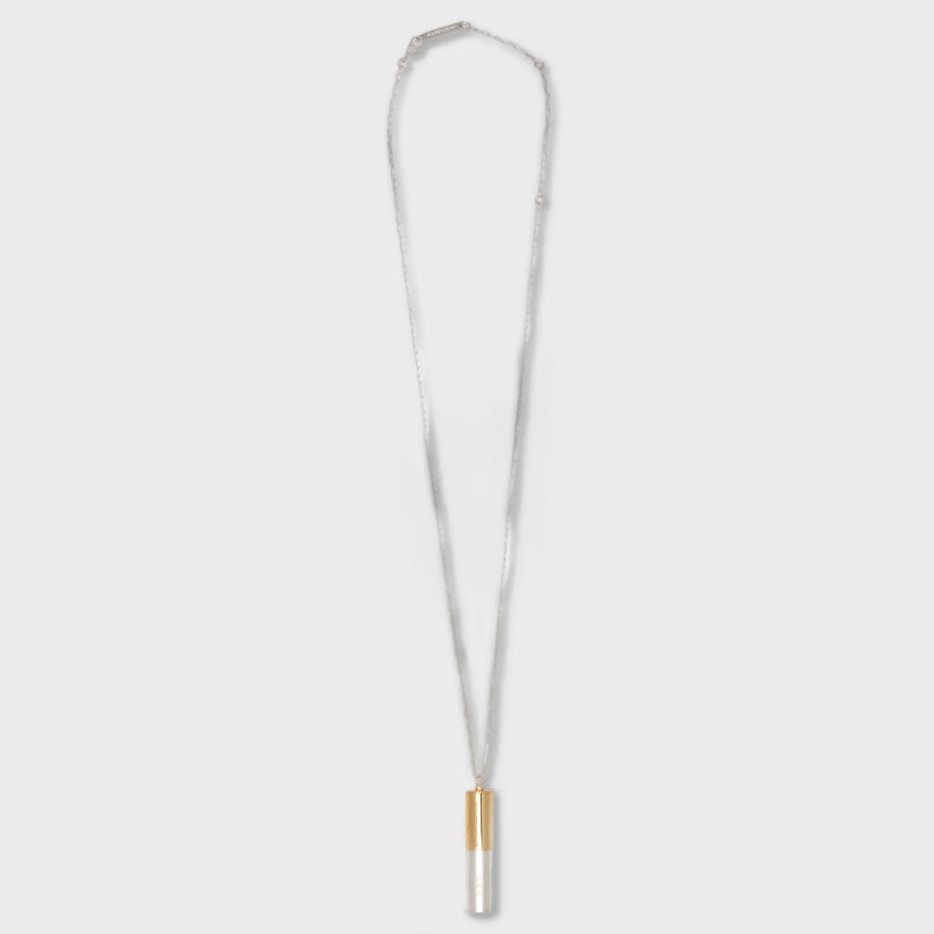 Battery Charm Necklace - Silver/Gold