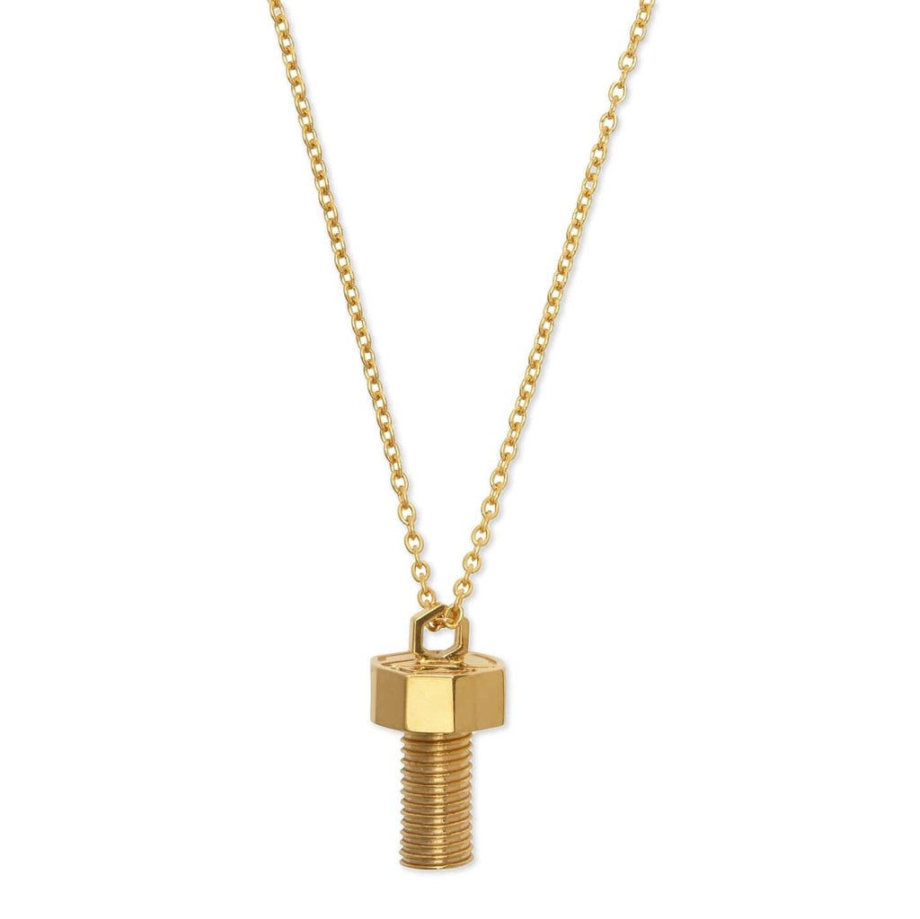 Bolt Charm Necklace - Gold