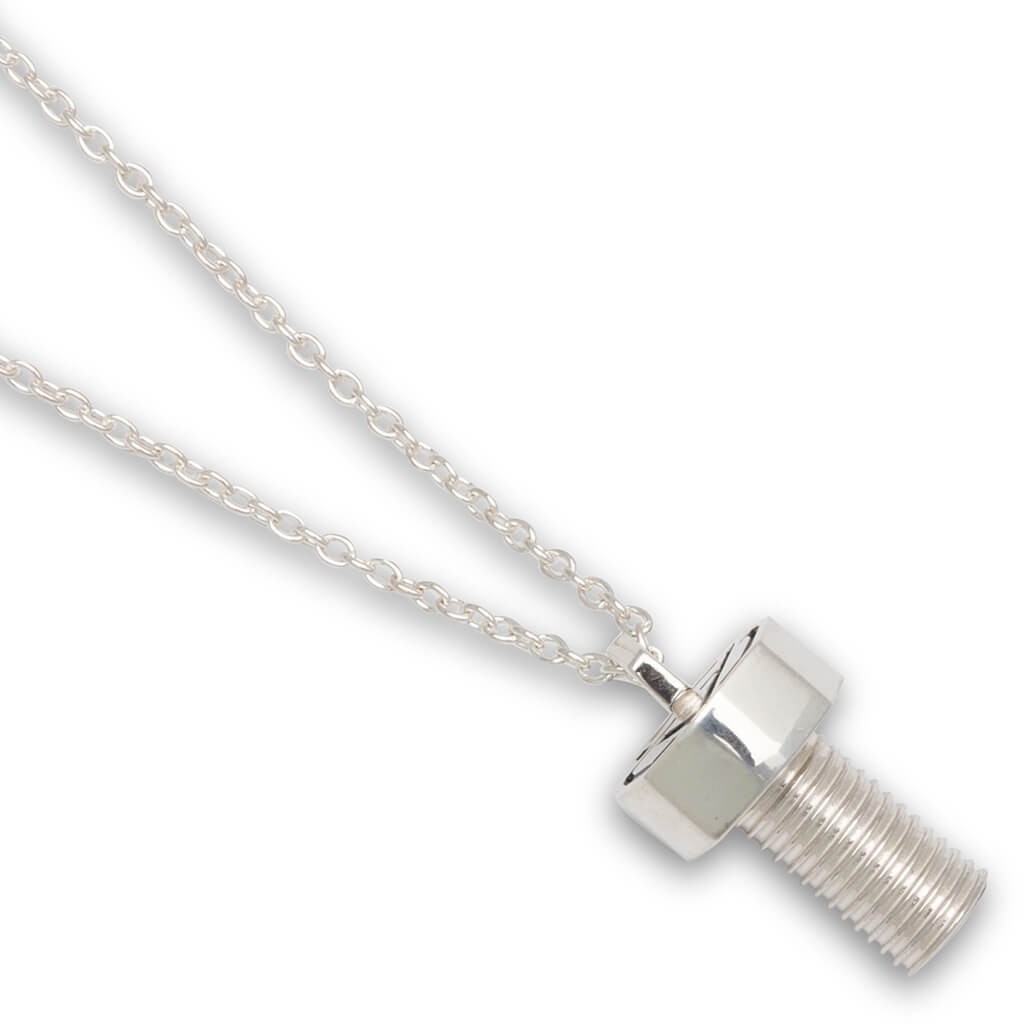 Bolt Charm Necklace - Silver