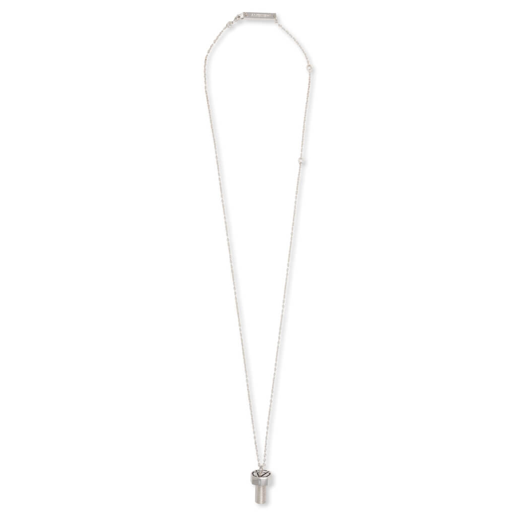 Bolt Charm Necklace - Silver