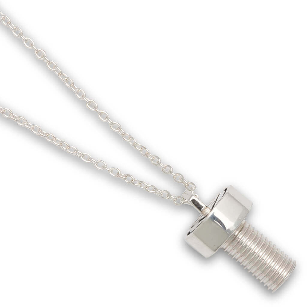 Bolt Charm Necklace - Silver