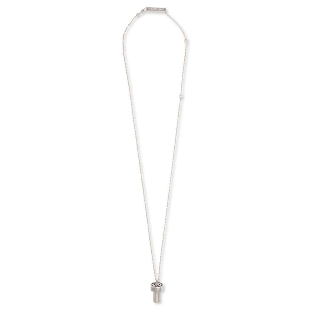 Bolt Charm Necklace - Silver