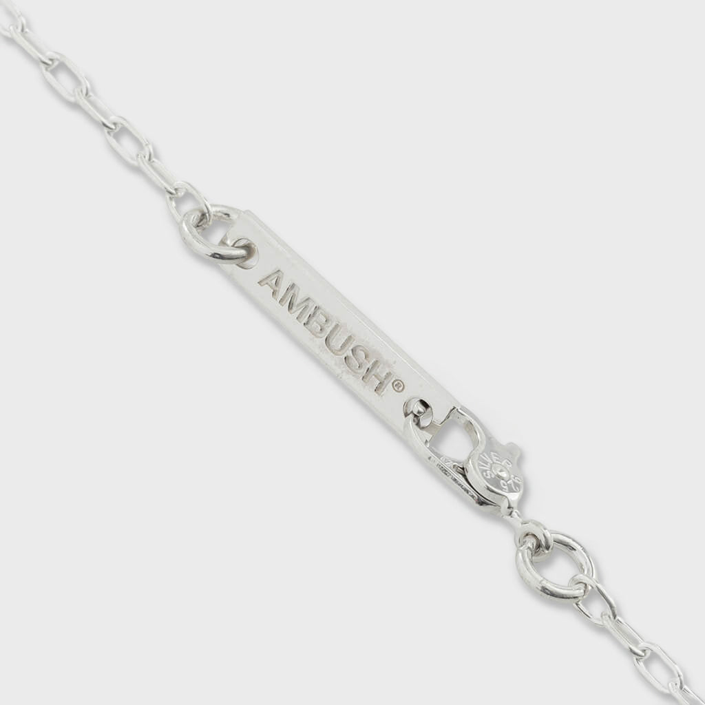 Carved Stones Charm Necklace - Black/Silver