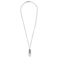 Feather Charm Necklace - Silver