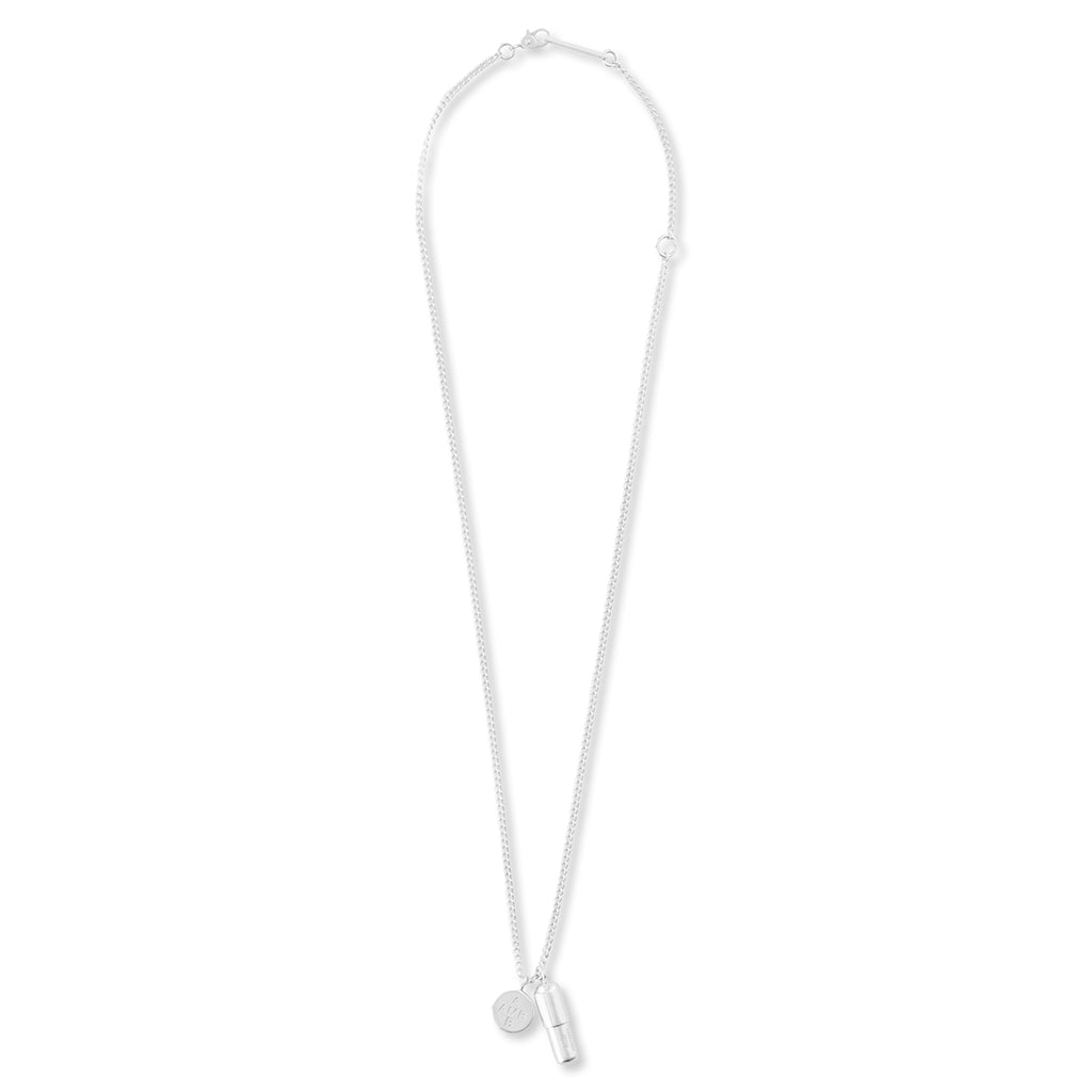KK Pill Charm Necklace - Silver