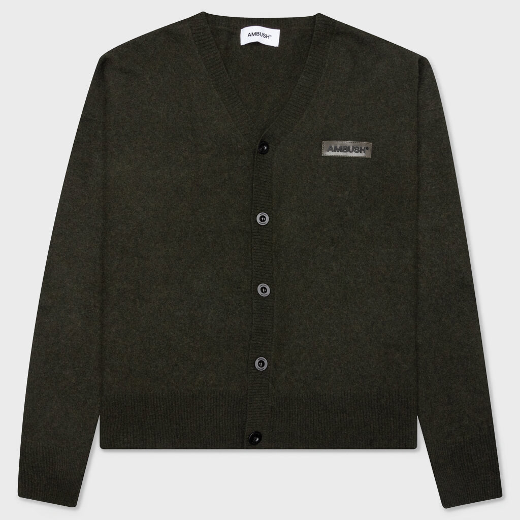 Logo Cardigan Knit - Olivine