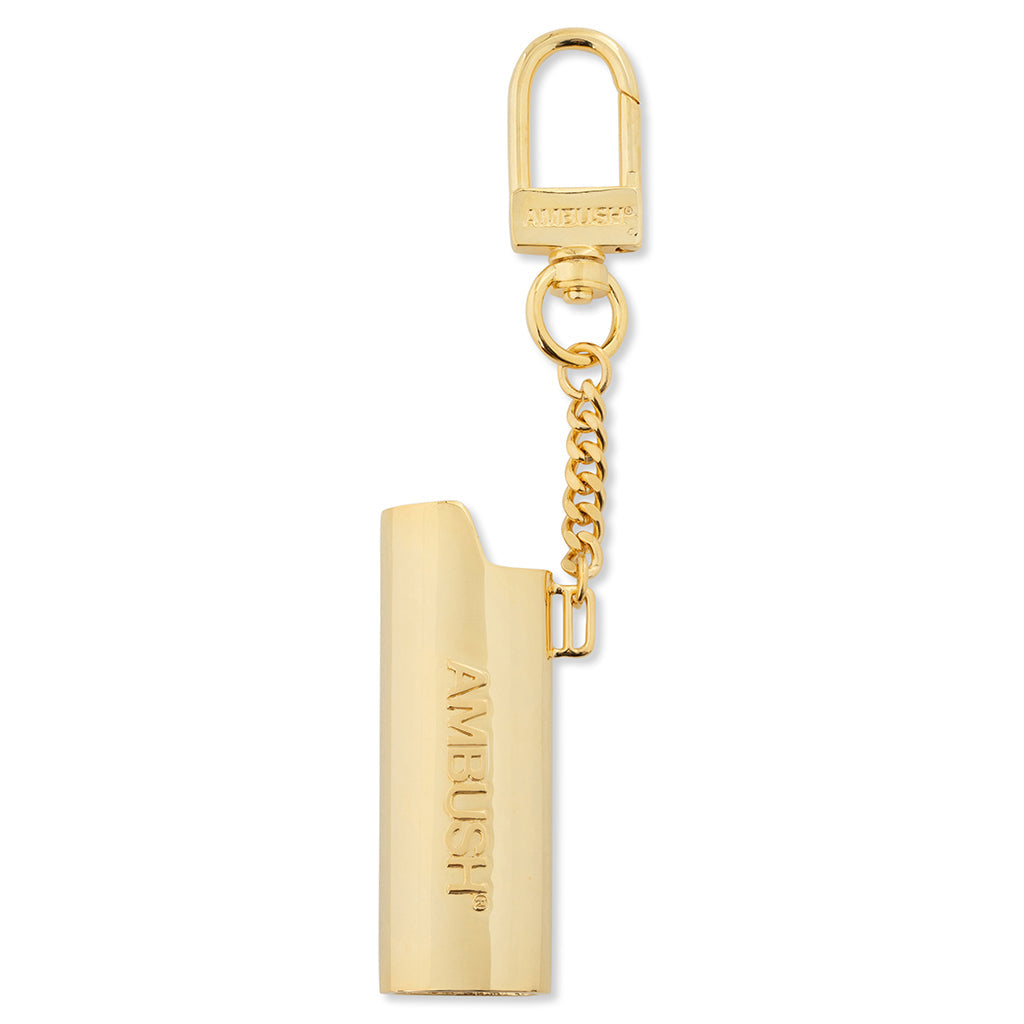 Logo Lighter Case Key Chain L - Gold