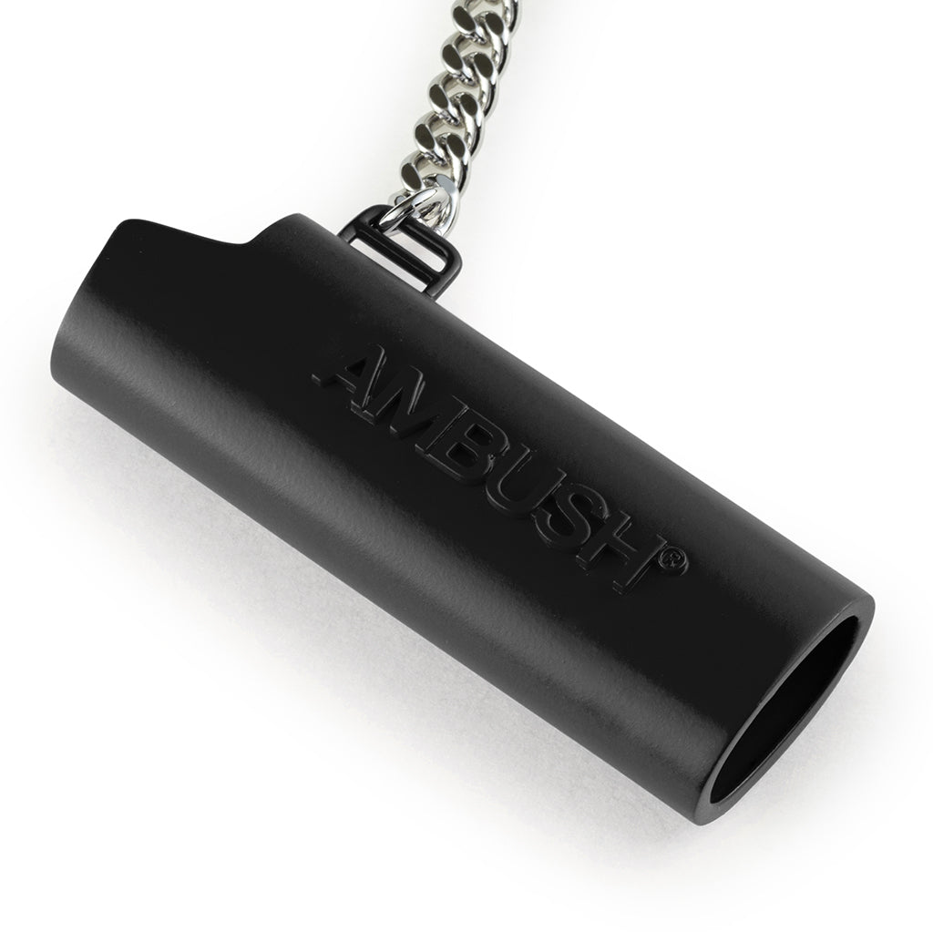 Logo Lighter Case Key Chain L - Black