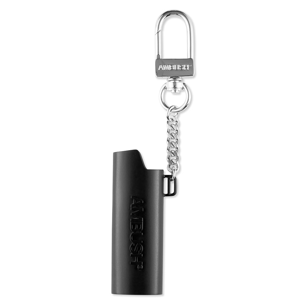 Logo Lighter Case Key Chain L - Black