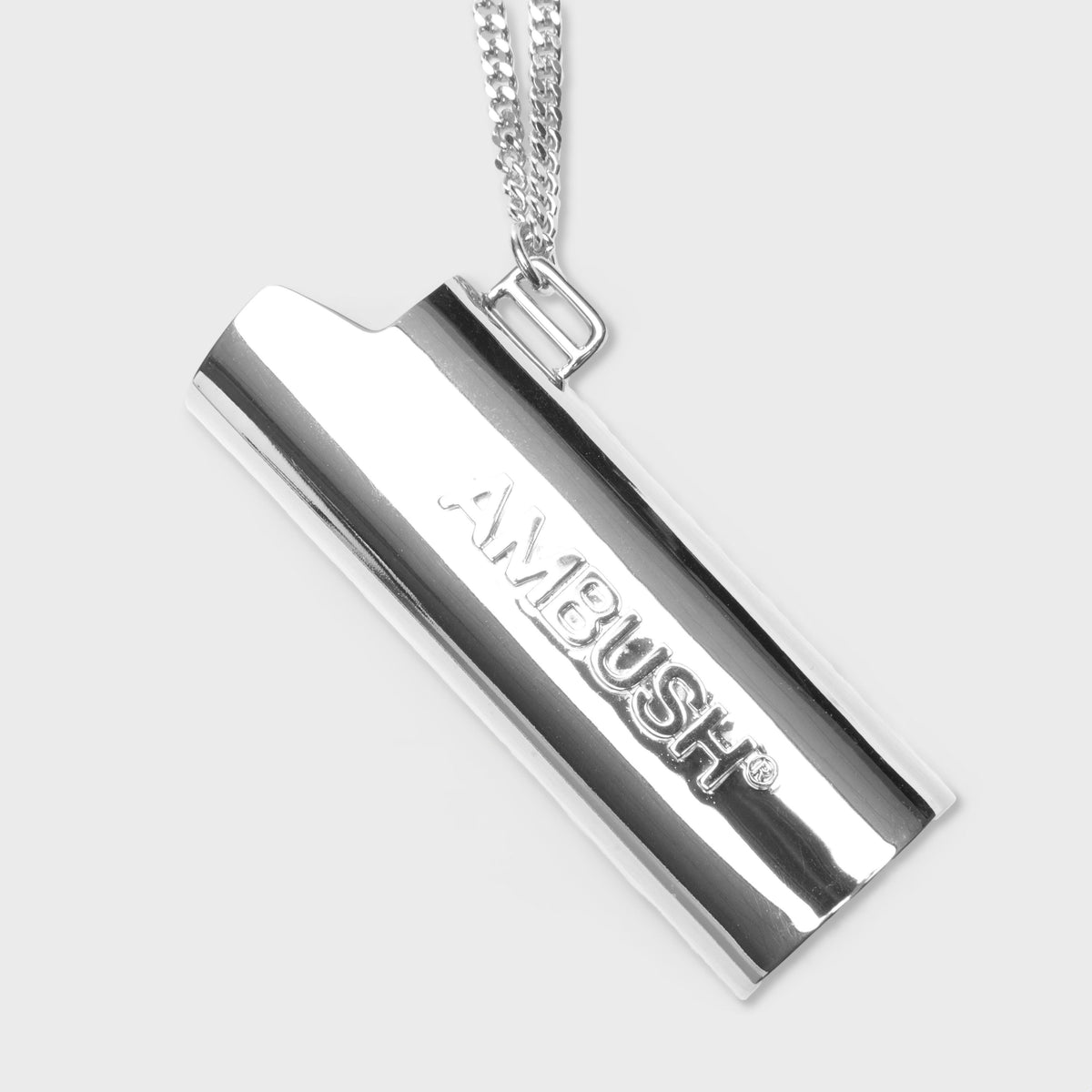 Logo Lighter Case Necklace - Silver/No Color