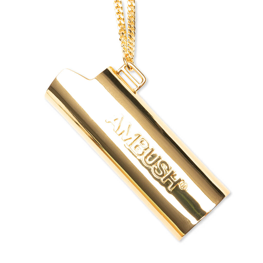 Logo Lighter Case Necklace - Gold/No Color