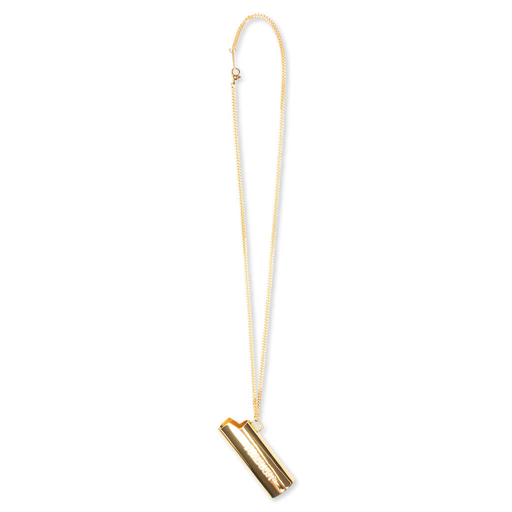 Logo Lighter Case Necklace - Gold/No Color