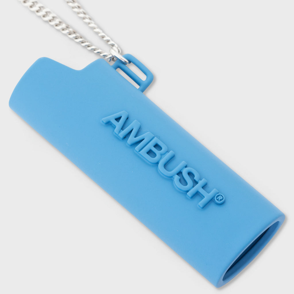 Logo Lighter Case Necklace L - Blue/Silver