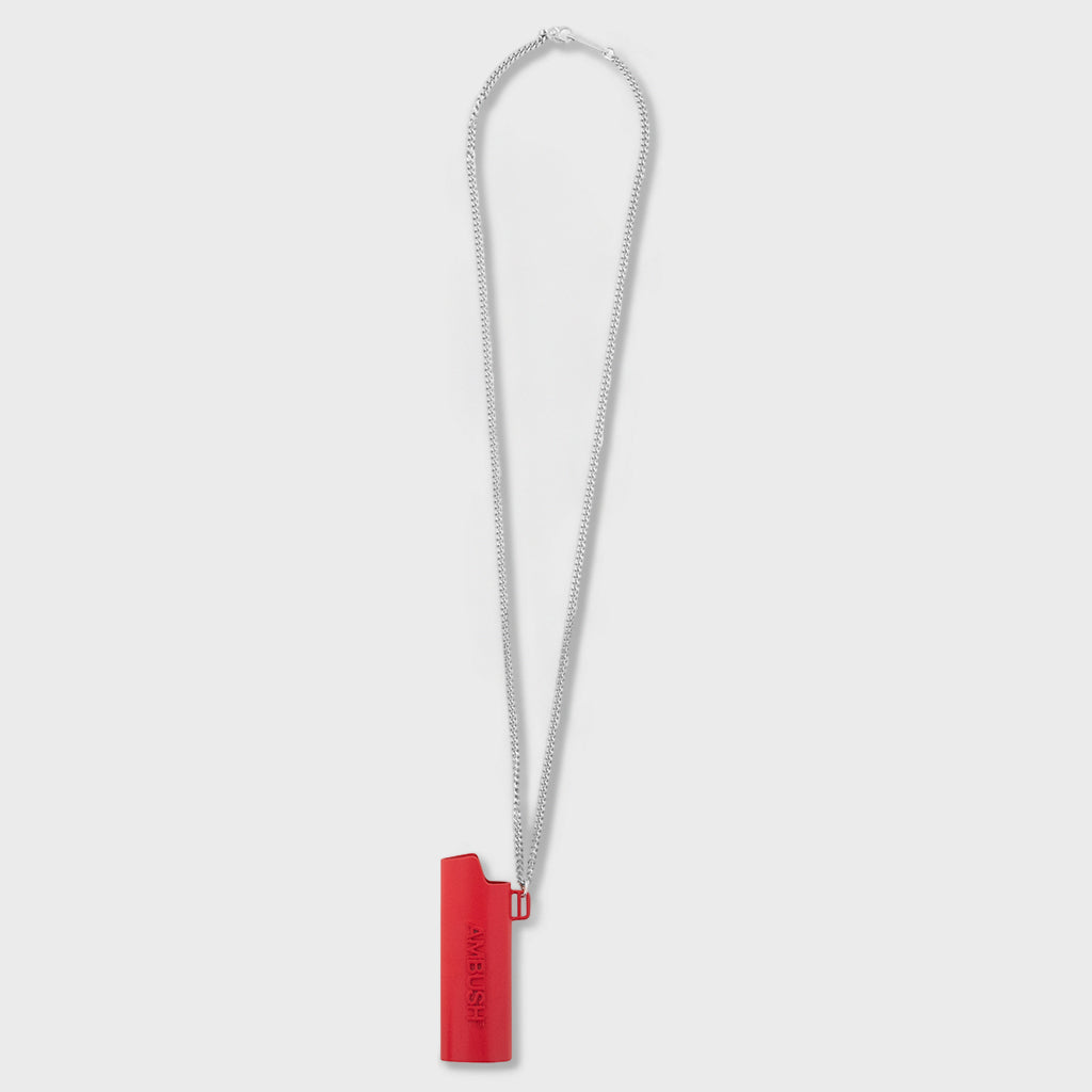 Logo Lighter Case Necklace L - Red