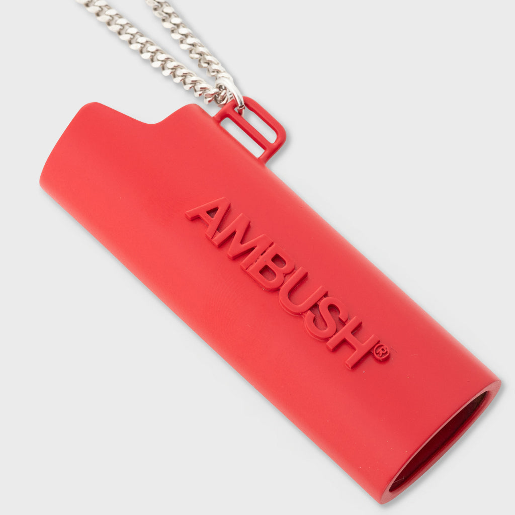 Logo Lighter Case Necklace L - Red