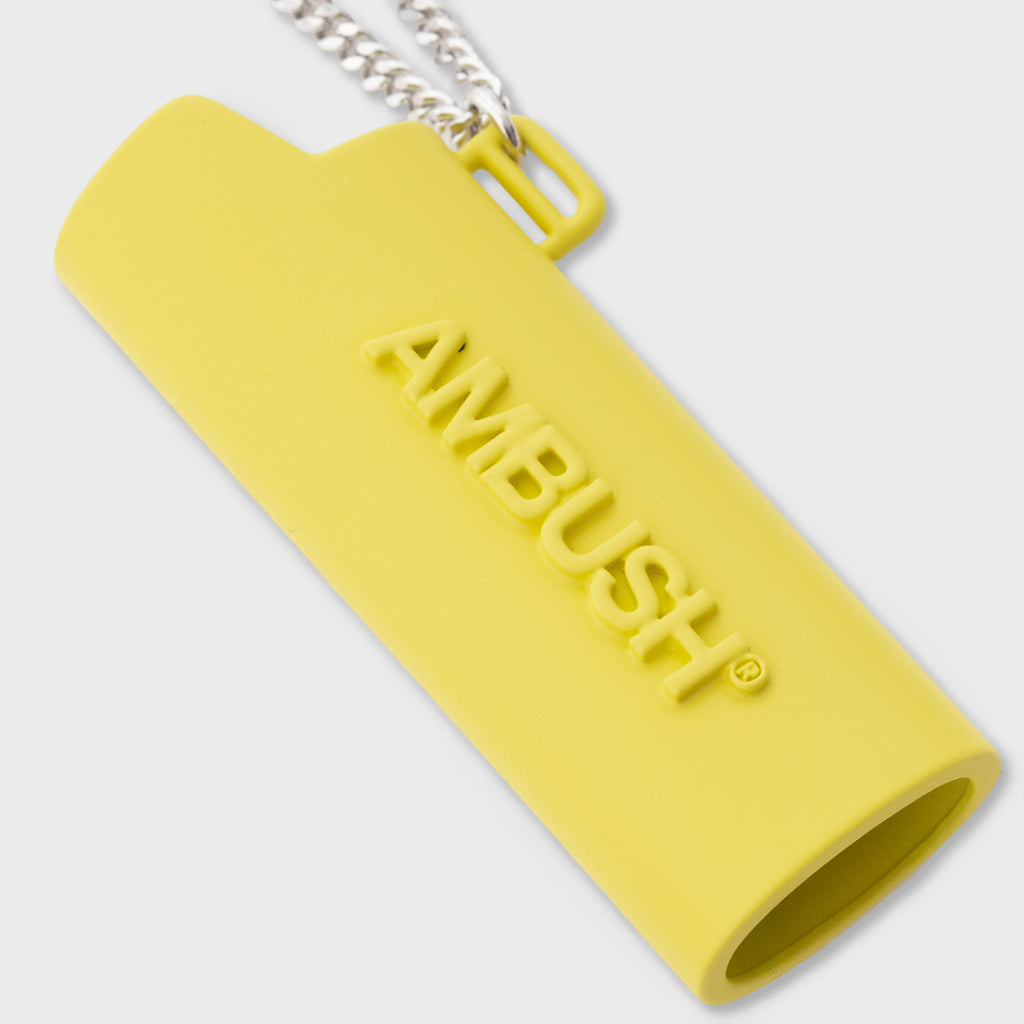 Logo Lighter Case Necklace L - Yellow/Silver