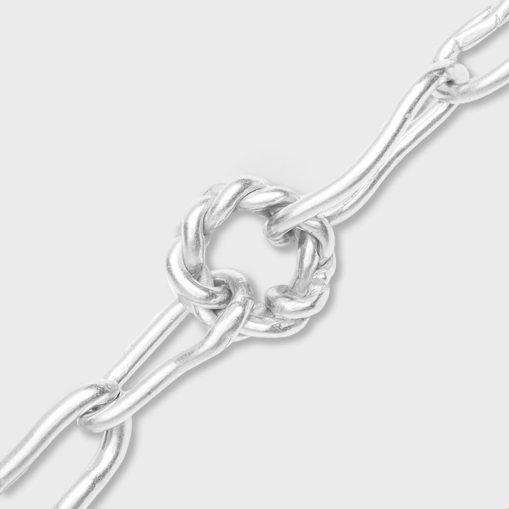 Mixed Chain Necklace - Silver/No Color