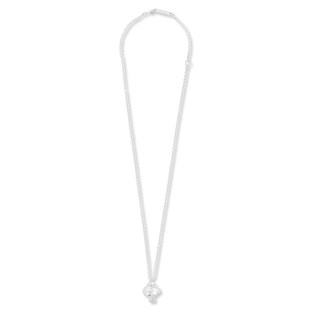 Mushroom Charm Necklace - Silver