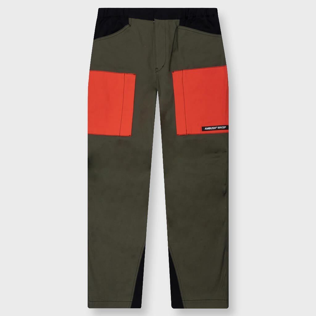 Panelled Cargo Pants - Khaki