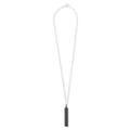 Pill Case Necklace - Black/Silver